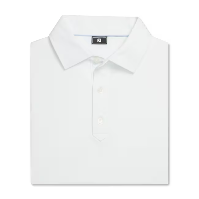 Footjoy Solid Lisle Polo White TRADITIONAL FIT