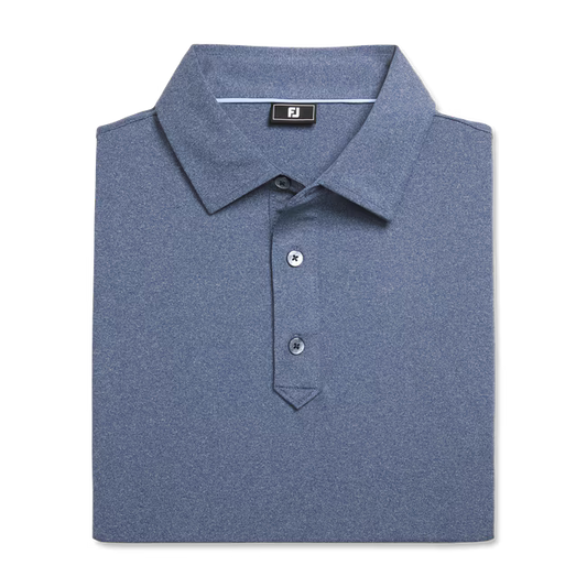 Footjoy Solid Lisle Polo Heather Navy TRADITIONAL FIT
