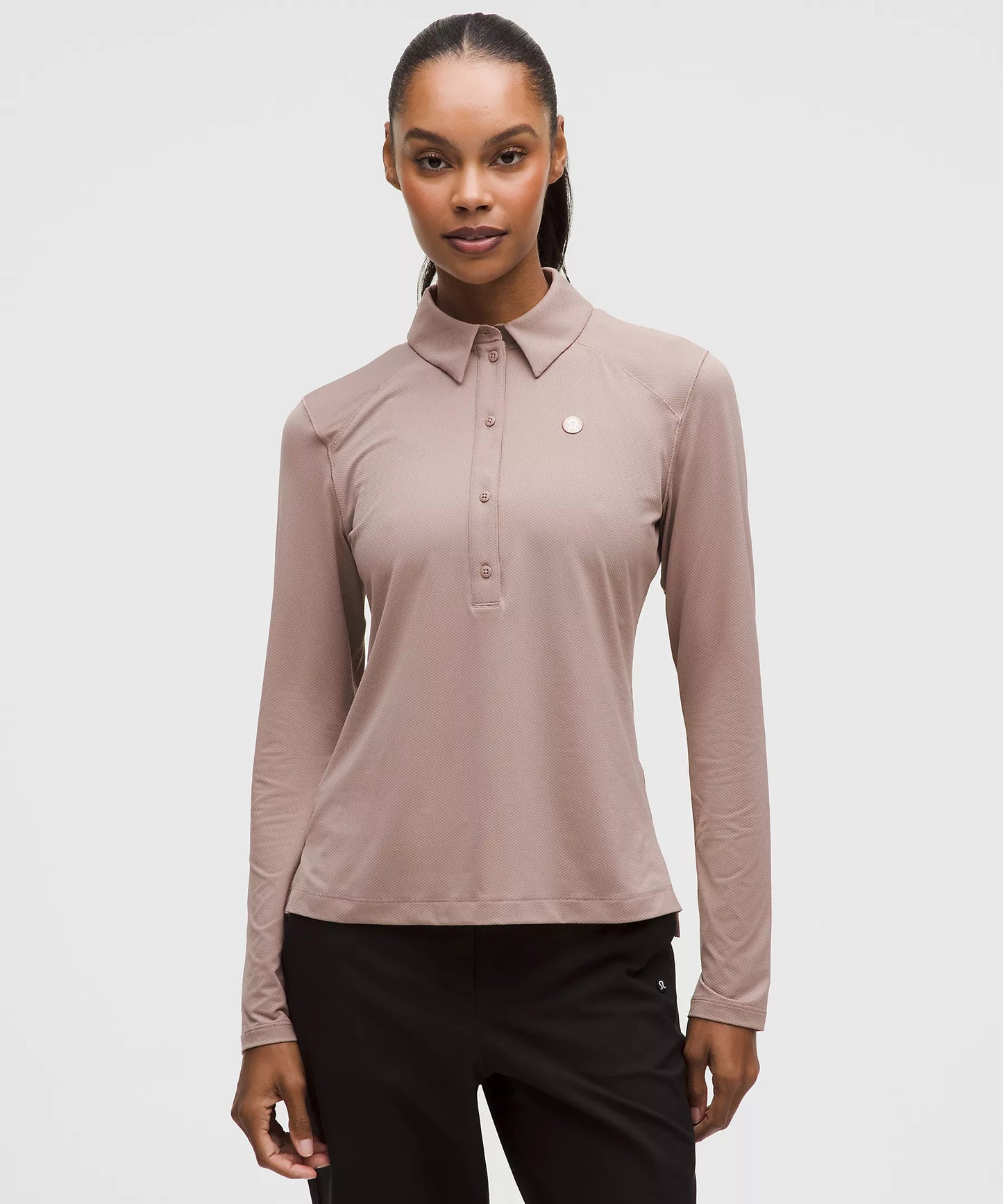 Lululemon Quick-Dry Long-Sleeve Polo Shirt *Straight Hem