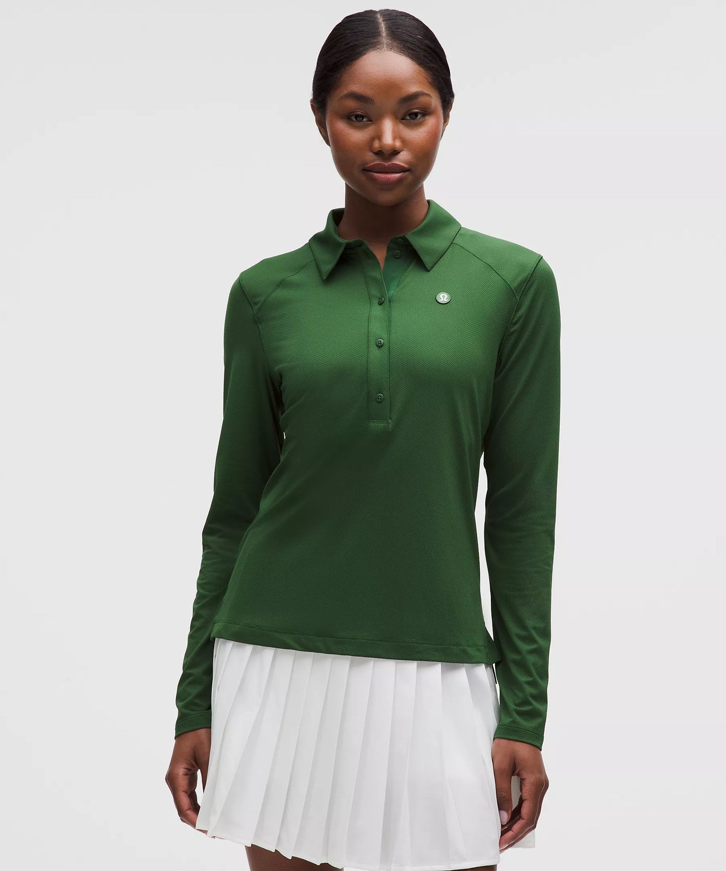 Lululemon Quick-Dry Long-Sleeve Polo Shirt *Straight Hem