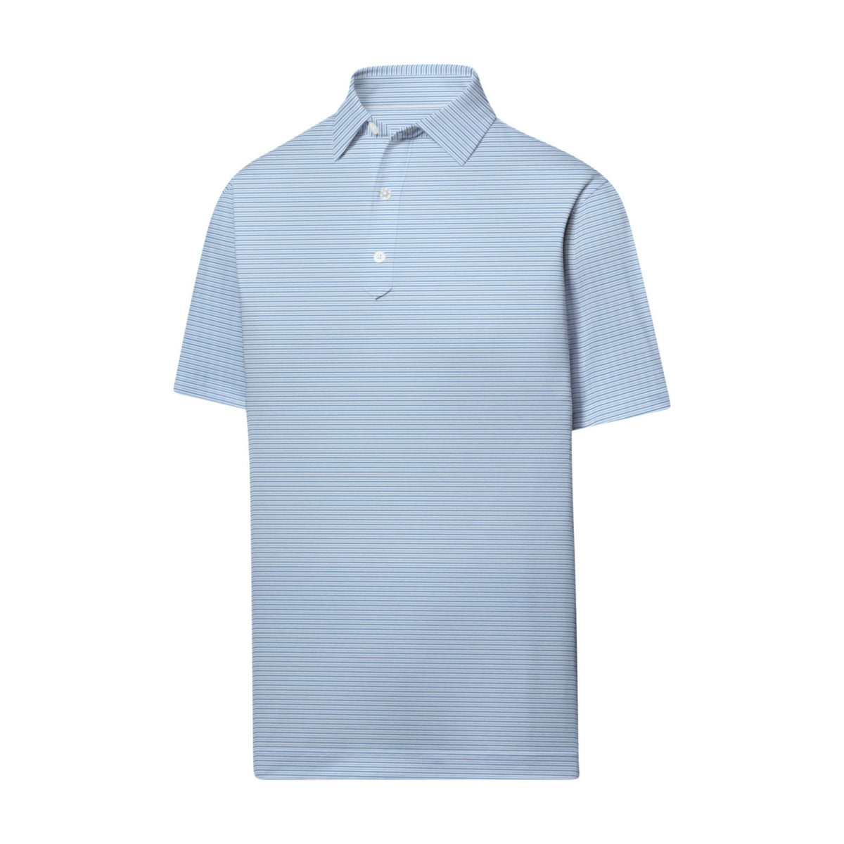 Footjoy Smooth Stripe Jersey Polo Wht/Blu/LtBlu